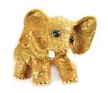 18k gold elephant brooch by JEC  Co