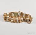14kt Gold Pearl and Gemstone Slide Bracelet