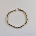 14kt Gold Emerald and Diamond Bracelet