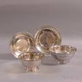 Two Sterling Plates and Two Silverplated Paul Revere Reproduction Bowls