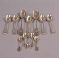 Twelve Pieces of English Sterling Silver Flatware