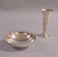 Tiffany  Co Sterling Silver Bowl and Sterling Silver Weighted Trumpet Vase