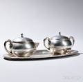 Juvento Lopez Reyes Midcentury Sterling Silver Sugar Creamer and Tray
