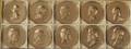 Ten US Mint Bronze Commemorative Presidential Medals