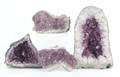 Two amethyst geodes