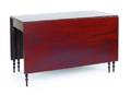 Sheraton mahogany drop leaf dining table