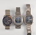 Two Seiko Automatic Watches and a Quartz Girard Perregaux Watch