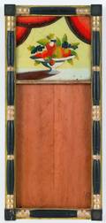 Late Federal painted mirror frame with eglomise panel