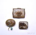 Three Hair Brooches