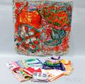 Group of Silk Scarves and Handkerchiefs
