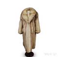 Fulllength Ladys Gray Fox Fur Coat