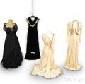 Four Vintage Ladys Evening Dresses