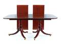 Baker double pedestal mahogany dining table with two leaves