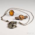 Three Pieces of Antique Silver Jewelry