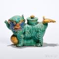 Ceramic Figural Shishi Covered Ewer
