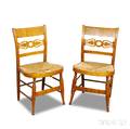Pair of Tiger Maple Fancy Chairs