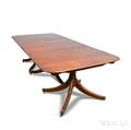 Regencystyle Mahogany Triplepedestal Dining Table