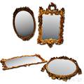 Four Large Carved Giltwood Mirrors