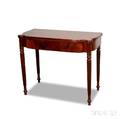 Federal Mahogany and Mahogany Veneer Card Table