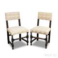 Pair of Jacobeanstyle Blackstained and Turned Side Chairs