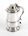 Georgian silver dome lidded tankard 17881789
