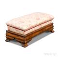 Empire Mahogany Veneer Ottoman