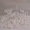 Thirtyfive Pieces of Colorless Glass Tableware