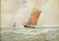 George Stanfield Walters British 18381924 Fishing Boats Off Beachy Head