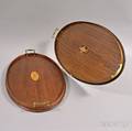 Two Georgianstyle Inlaid Mahogany Trays