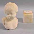 Carved Carrara Marble Bust of Child