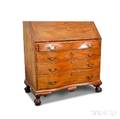 Chippendale Carved Mahogany Serpentine Slantlid Desk