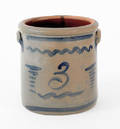 Western Pennsylvania three gallon stoneware crock 19th c