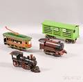Four Tin and Cast Iron Trainrelated Items