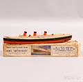Chad Valley Co Take to Pieces Model of RMS Queen Mary with Original Box