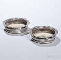 Pair of George III Sterling Silver Wine Coasters