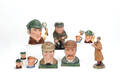 Eleven Royal Doulton character pieces to include bookends