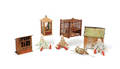 Toys to include three wooden birdcages