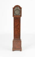 English burl veneer dwarf clock