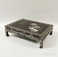 Motherofpearl Inlaid Black Lacquer Stand