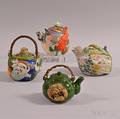 Four Assorted Covered Teapots