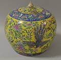 Enameled Covered Jar