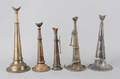Five fire trumpets 19th c