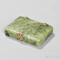 Russian Goldmounted Hardstone Cigarette Case
