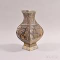 Earthenware Foursided Hu Vase