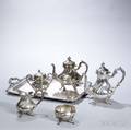 Sixpiece Peruvian Sterling Silver Tea and Coffee Service