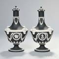 Pair of Wedgwood Black Jasper Dip Barber Bottles
