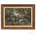 mile Lessore French 18051876 Woodland Idyll