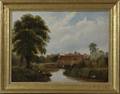 Thomas Henry Hair British 18101882 Landscape with Fisherman Punt and Eel Traps