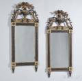 Pair of Continental Neoclassical Parcelgiltwood Mirrors