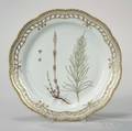 Four Royal Copenhagen Flora Danica Porcelain Platters